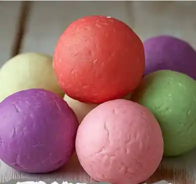 colorful-playdough-balls colorful playdough balls