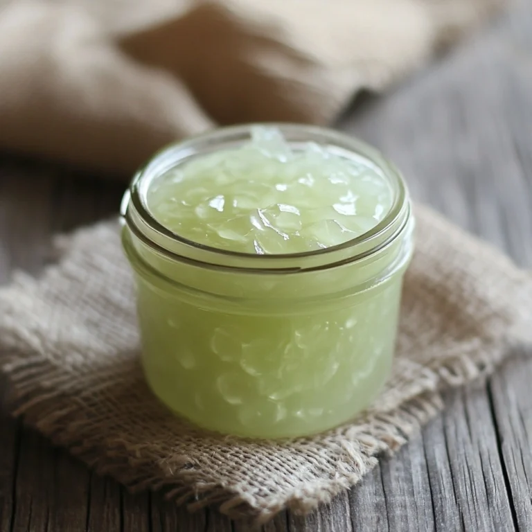 Homemade Healing Gel for Skin: A Natural Remedy for Wrinkles, Stretch Marks, Blemishes, and Minor Burns 3 Natural fresh aloe vera gel in a glass jar on rustic wooden table