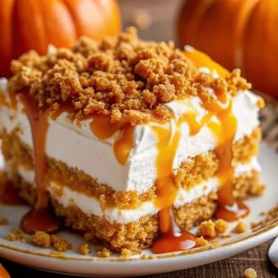 Pumpkin Layer Crumble Cake – Sweet, Creamy & Irresistible! 2 caramel pumpkin crumb cake 2