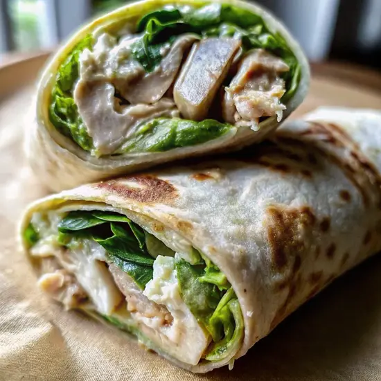 Delicious Chicken Avocado Caesar Wrap 5 Min Make