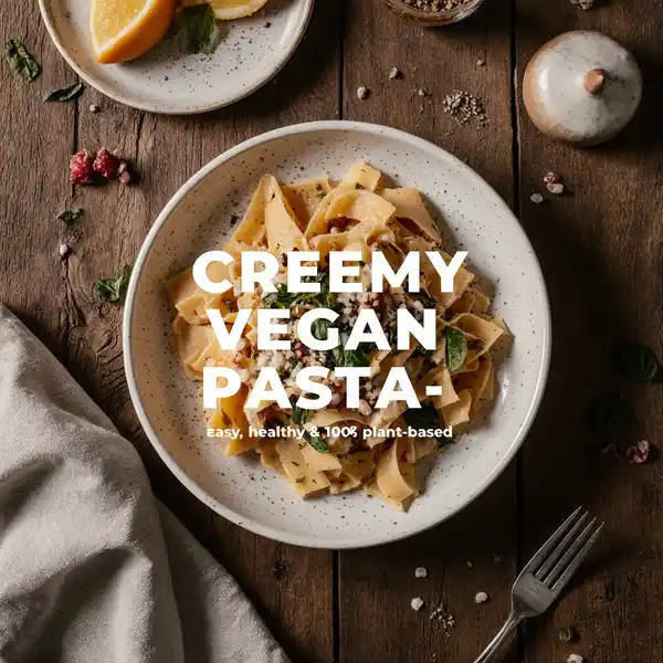 creamy-vegan-pasta-plate creamy vegan pasta plate