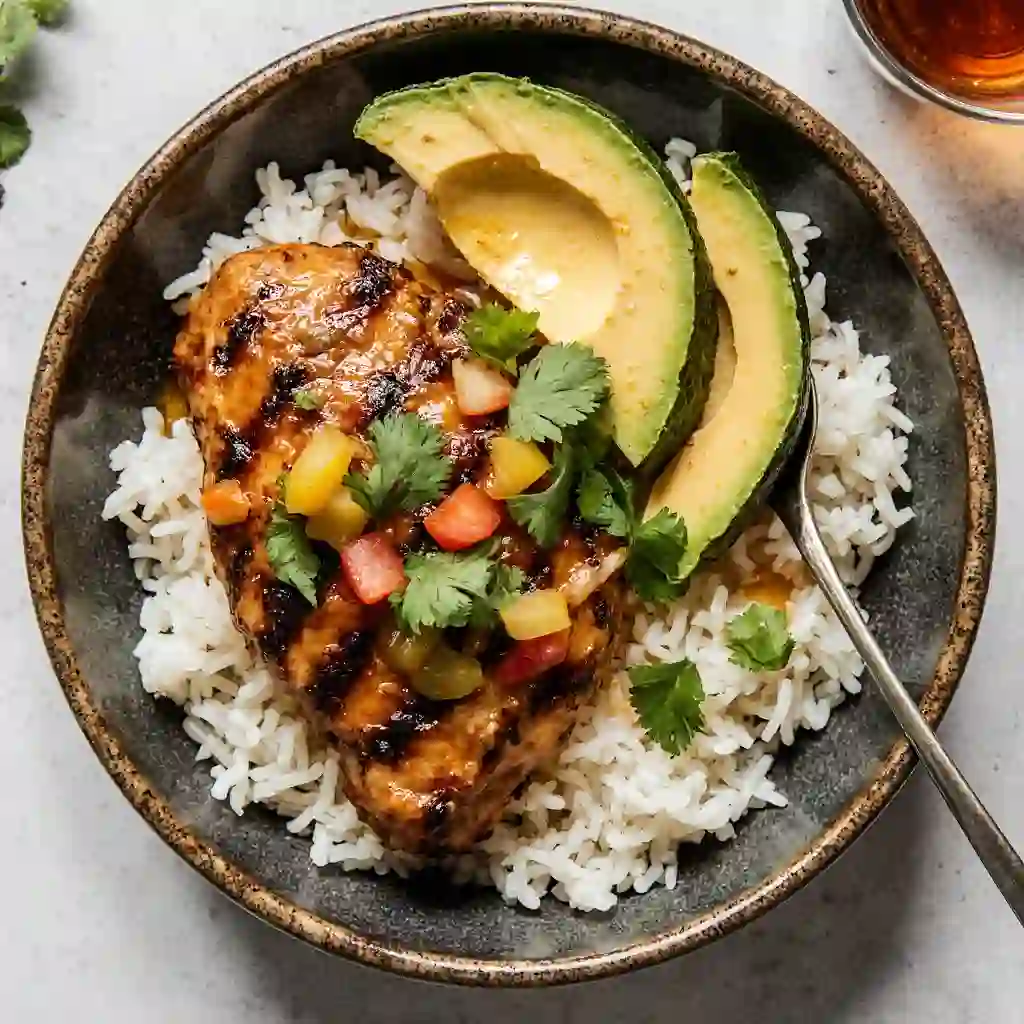 grilled-chicken-avocado-rice-bowl grilled chicken avocado rice bowl