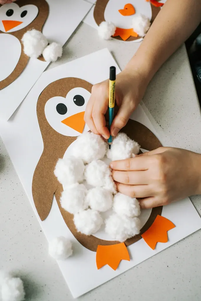 penguin-craft-cotton-balls penguin craft cotton balls