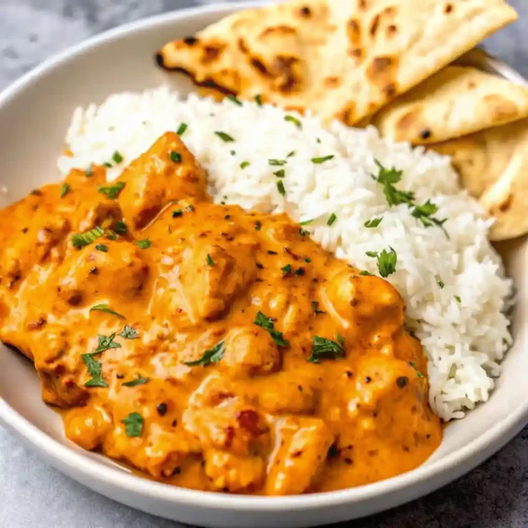 Quick & Easy Homemade Butter Chicken 2 butter chicken with rice naan