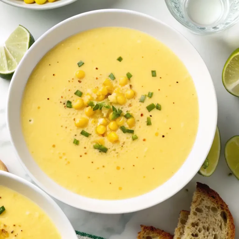 creamy corn soup with lime