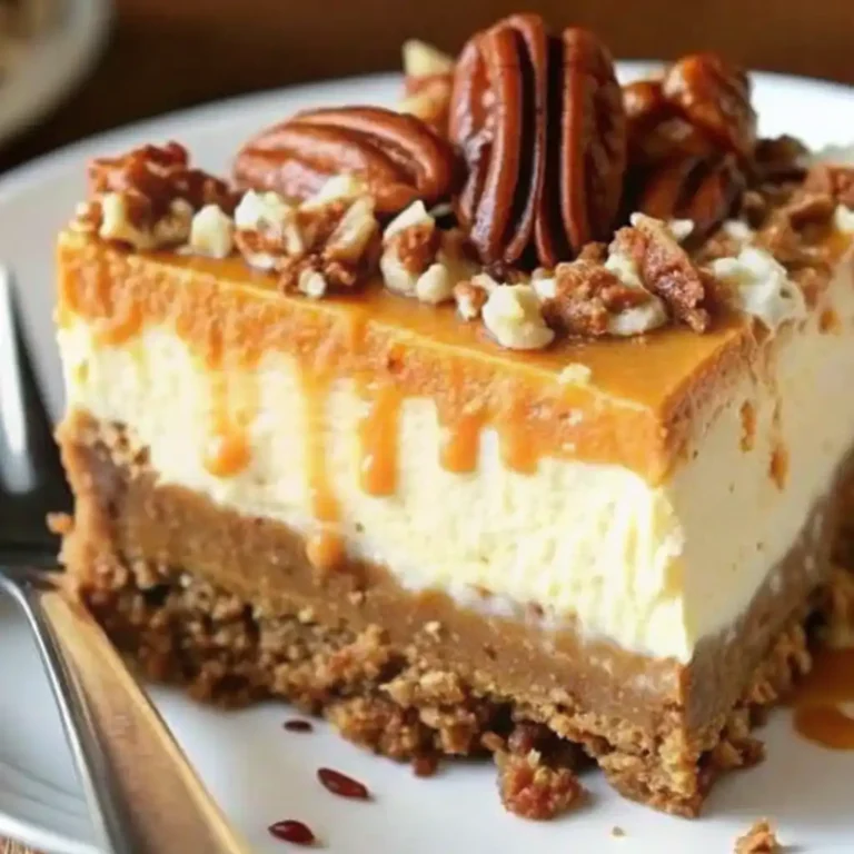 pecan cheesecake slice