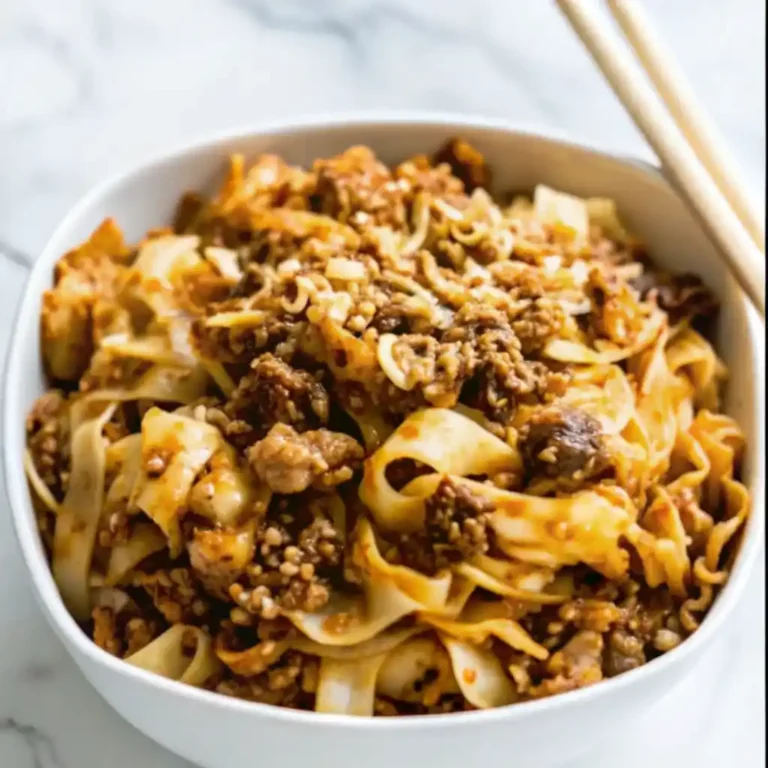 spicy ground beef noodles