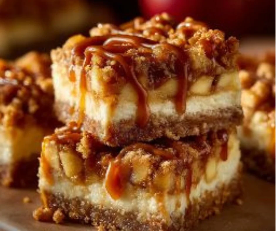 Caramel Apple Cheesecake Bars