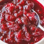 Bowl of classic cranberry sauce for holiday meals and gatherings