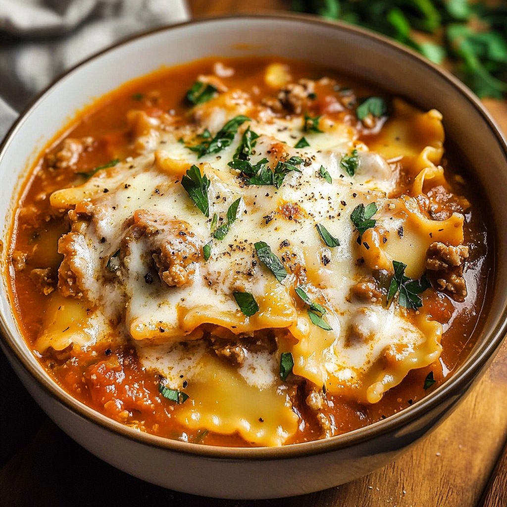 Easy Creamy Lasagna Soup