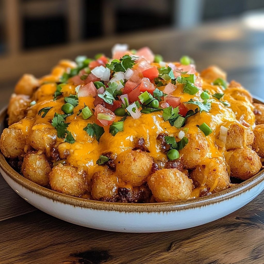 Cheesy Taco Tater Tot Bake: A Quick Family Favorite!