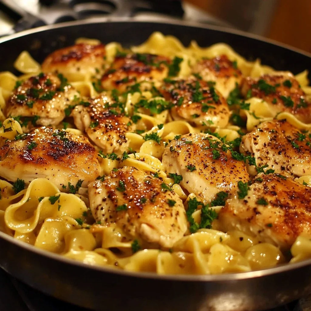 One-Pan Chicken with Buttered Noodles: A Quick Delight!
