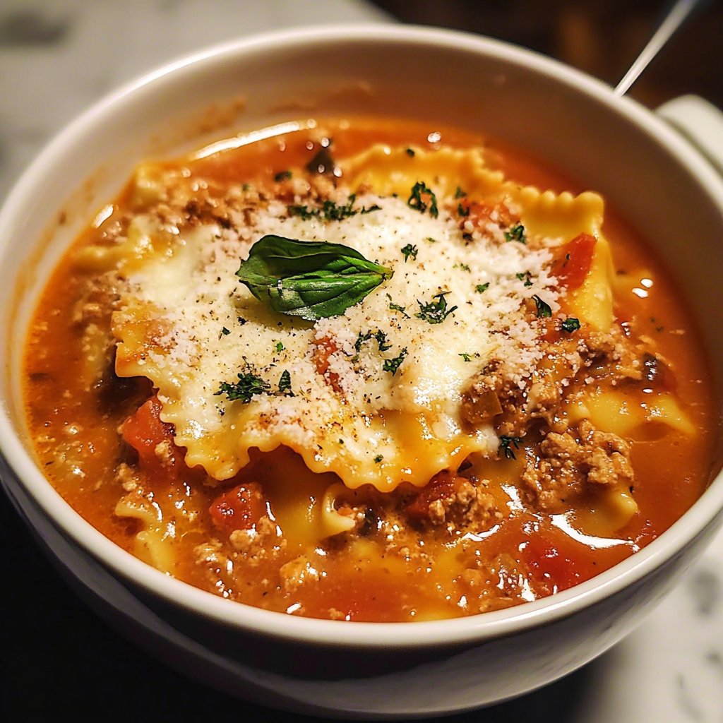 Easy Creamy Lasagna Soup