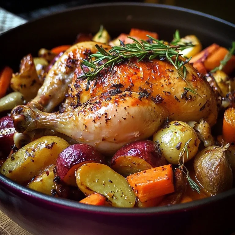 Roasted Chicken with Root Vegetables: A Delightful Recipe! 4 Roasted chicken served with colorful root vegetables on a white platter.