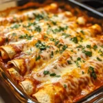Delicious Quick and Easy Chicken Enchiladas served on a plate