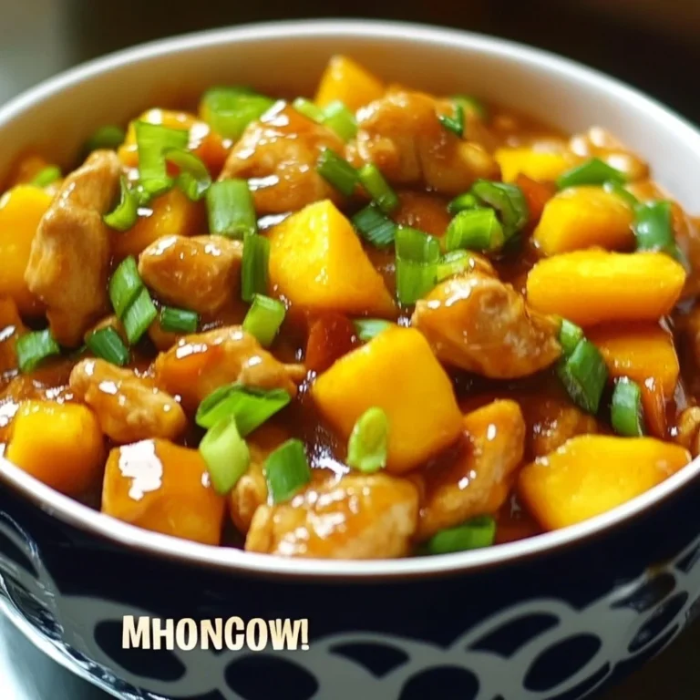 Asian Mango Chicken Stir Fry 2 Asian Mango Chicken Stir Fry with colorful veggies and savory sauce