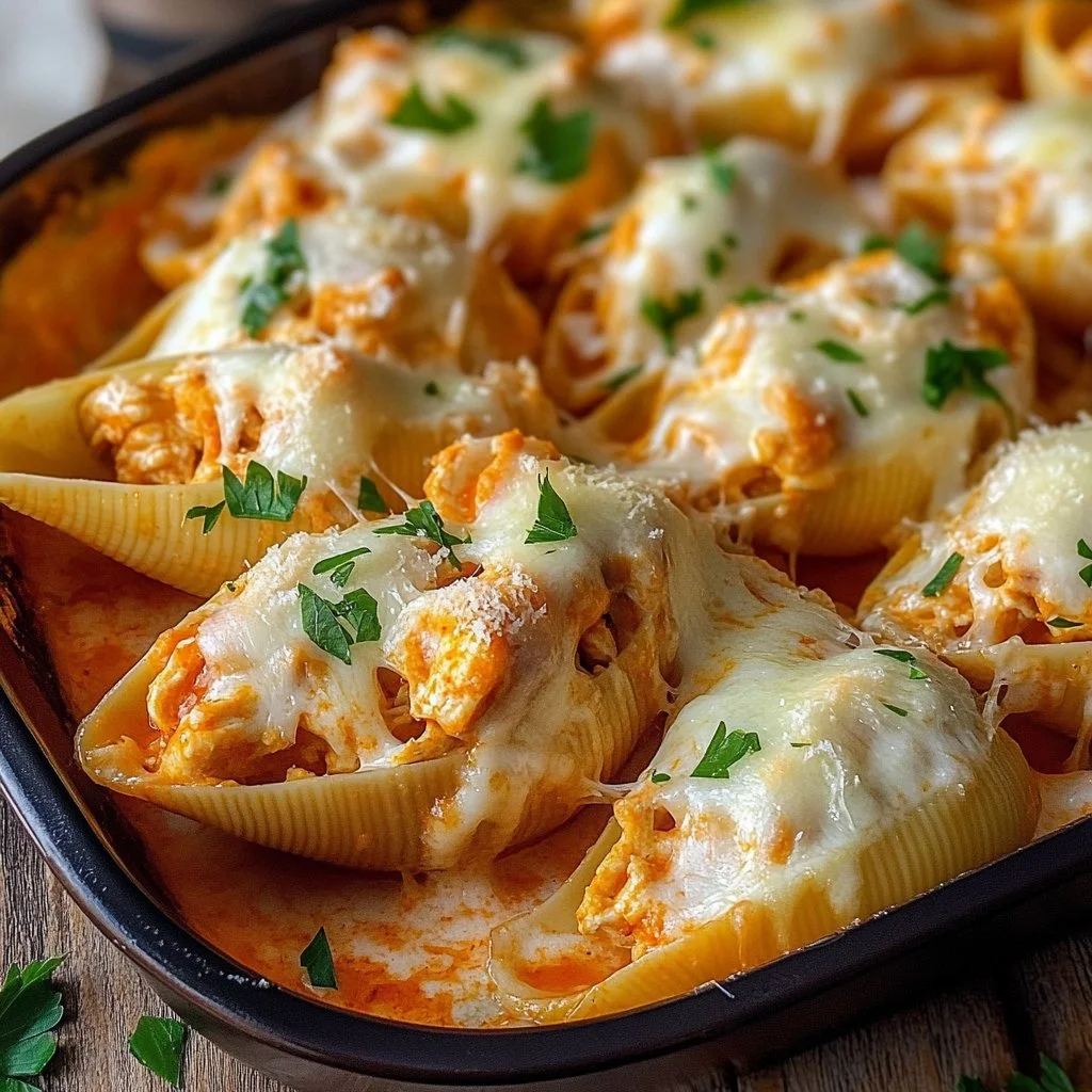 Buffalo Chicken Stuffed Shells