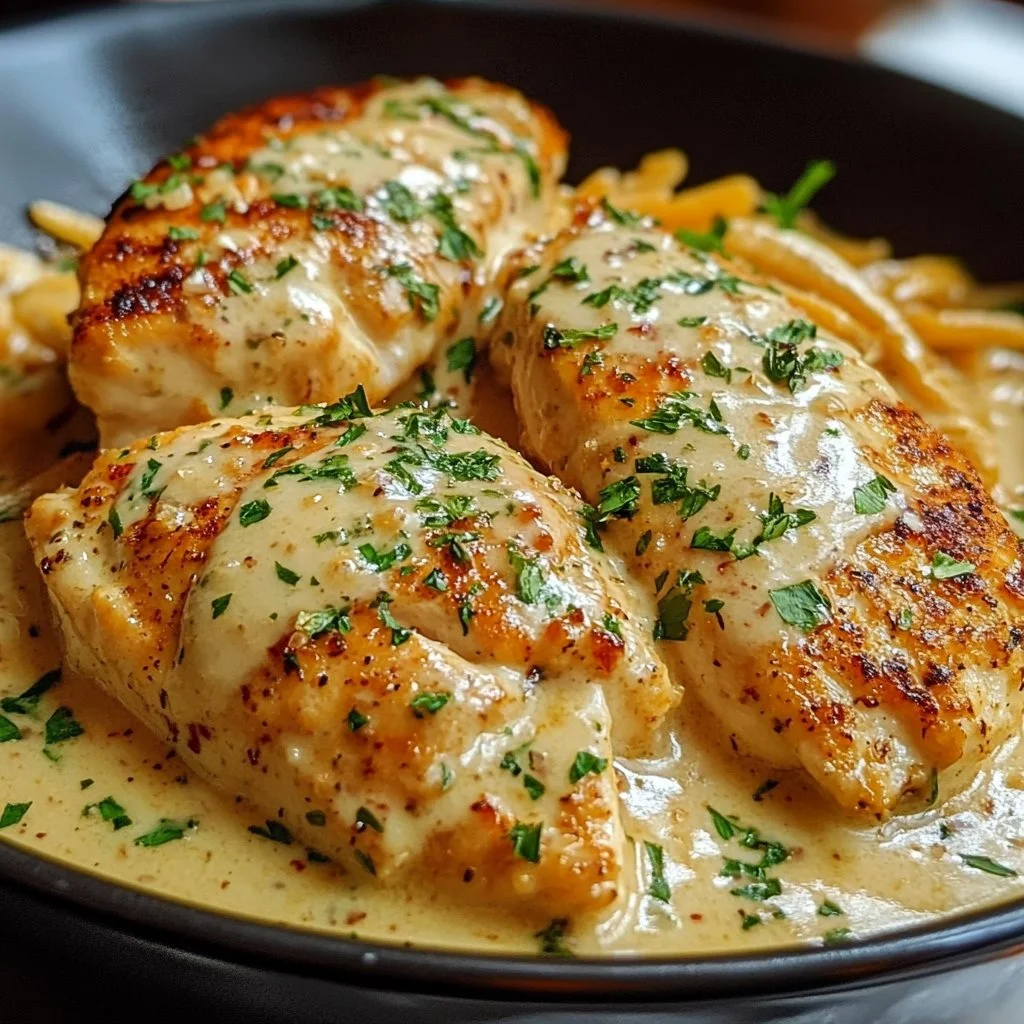 Chicken Fillet In Spicy Creamy Garlic Parmesan Sauce
