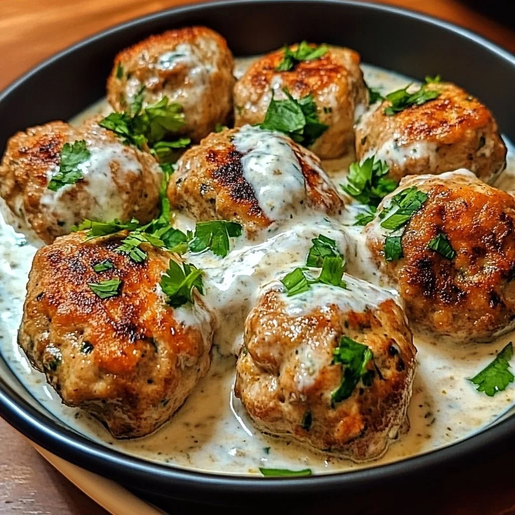 Chicken Kofta with Garlic Yogurt Sauce