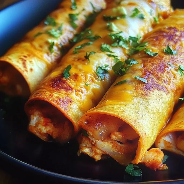 Crunchy oven-baked chicken taquitos with chicken filling and spices