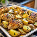 Easy sheet pan chicken and potatoes recipe for a quick dinner
