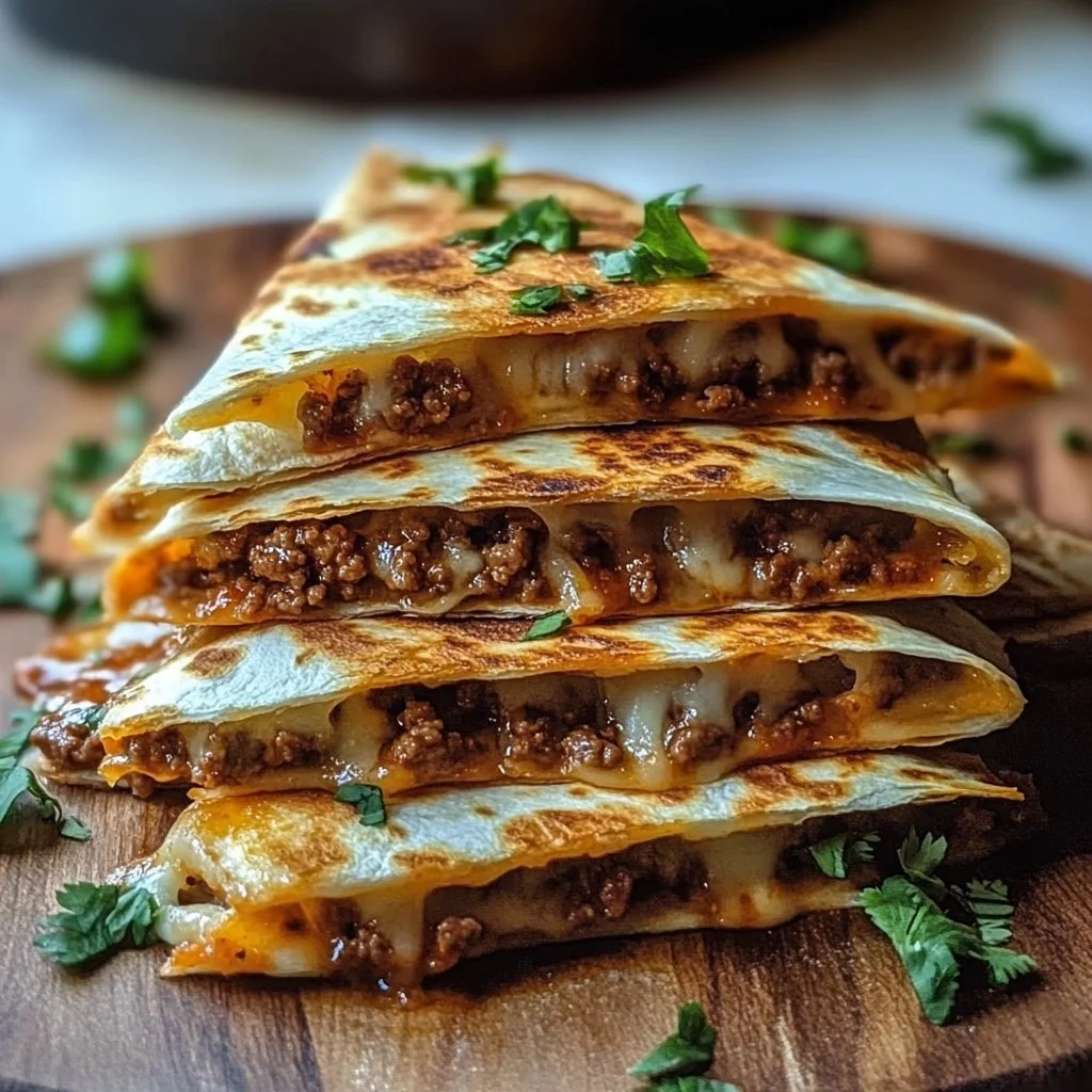 Ground Beef Quesadillas Recipe - Easy Cheesy Dinner