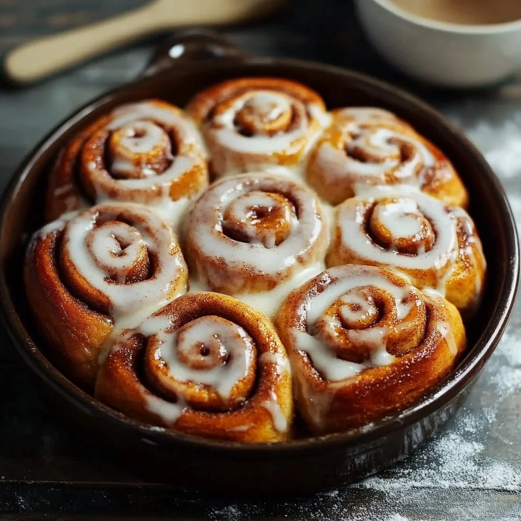 Pumpkin Cinnamon Rolls Recipe - Soft & Spiced Sweet Rolls