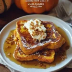 Delicious Pumpkin French Toast topped with syrup and spices