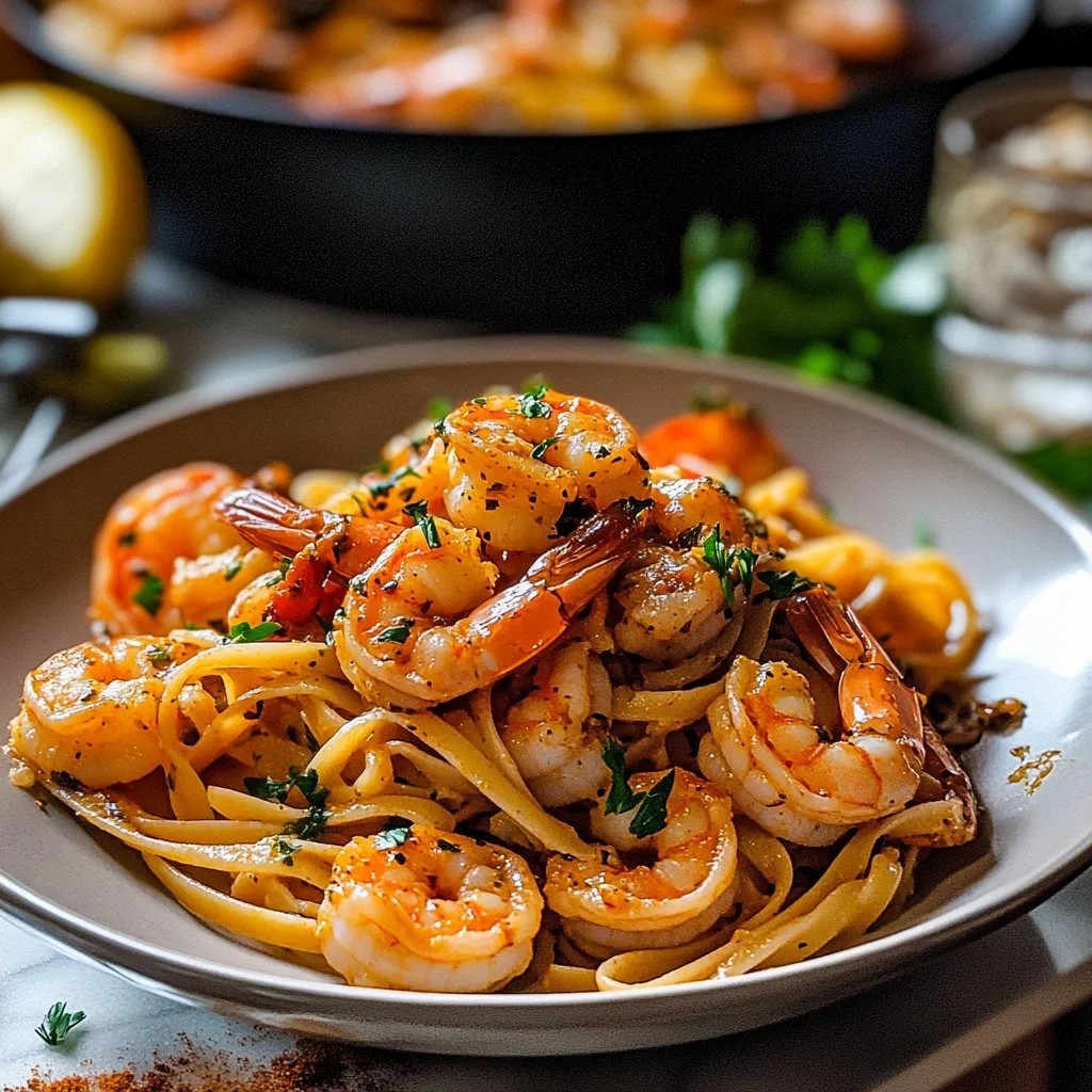 Spicy Cajun Shrimp Pasta