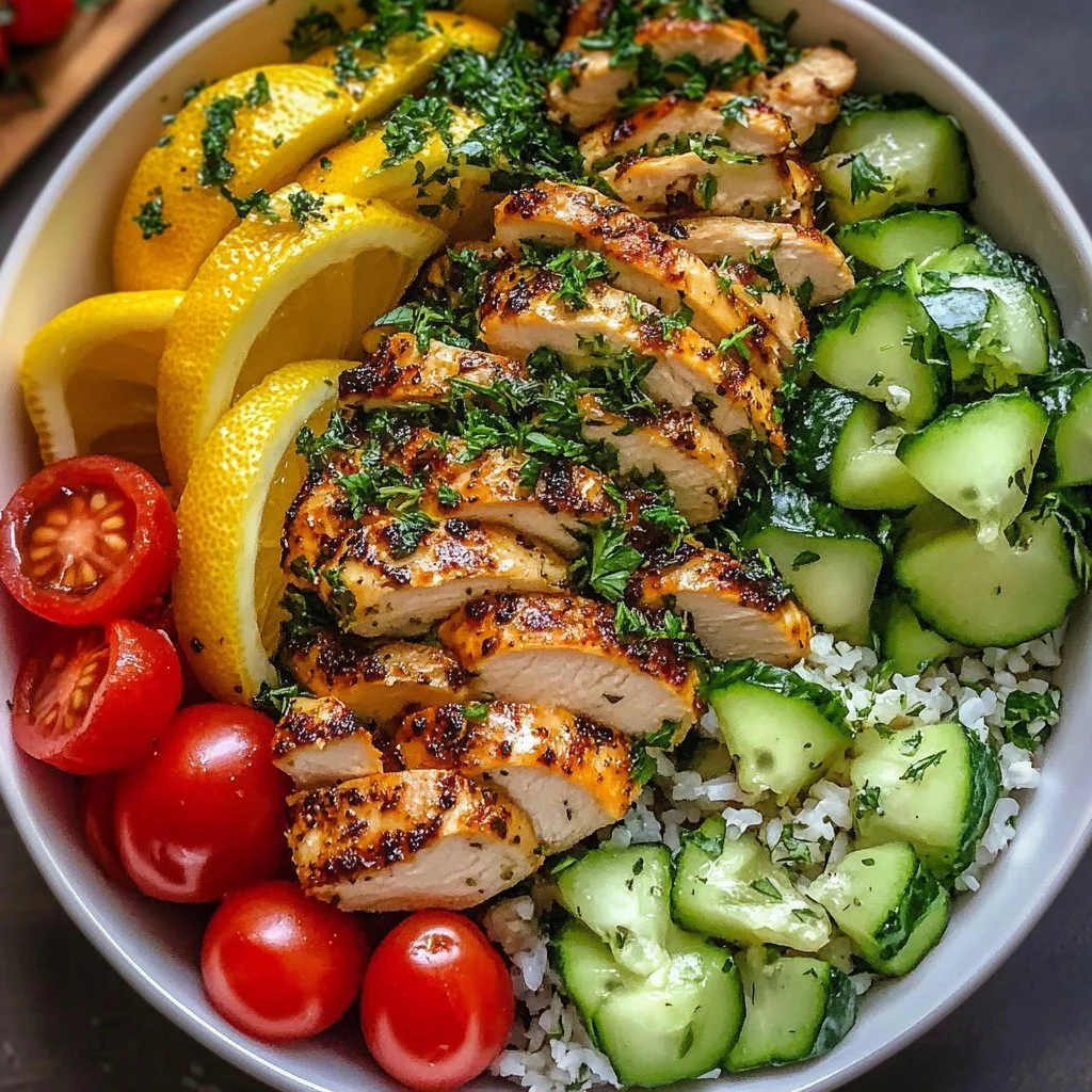 Vibrant Lemon-Herb Chicken Nourish Bowl for a Healthy Boost