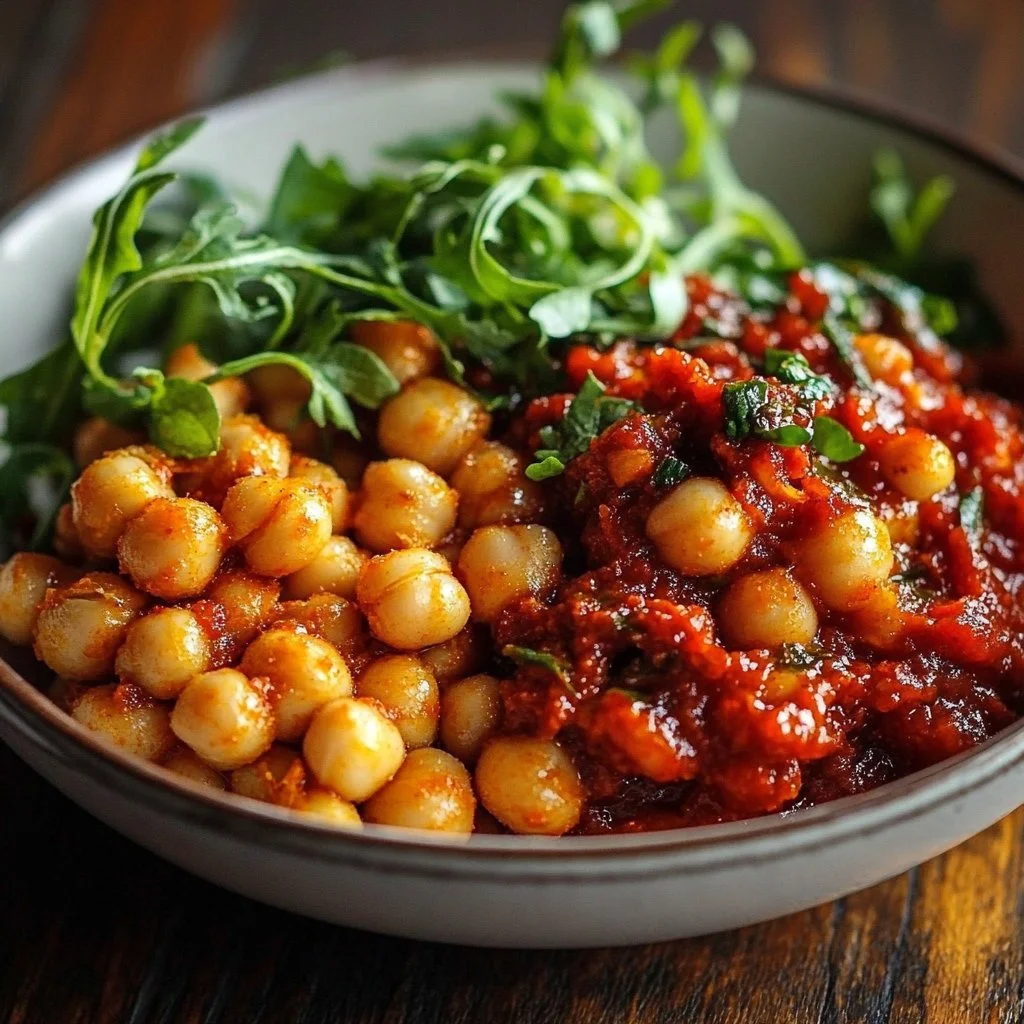 Vibrant Superbowl Food: 5 Easy Spicy Harissa Chickpeas!