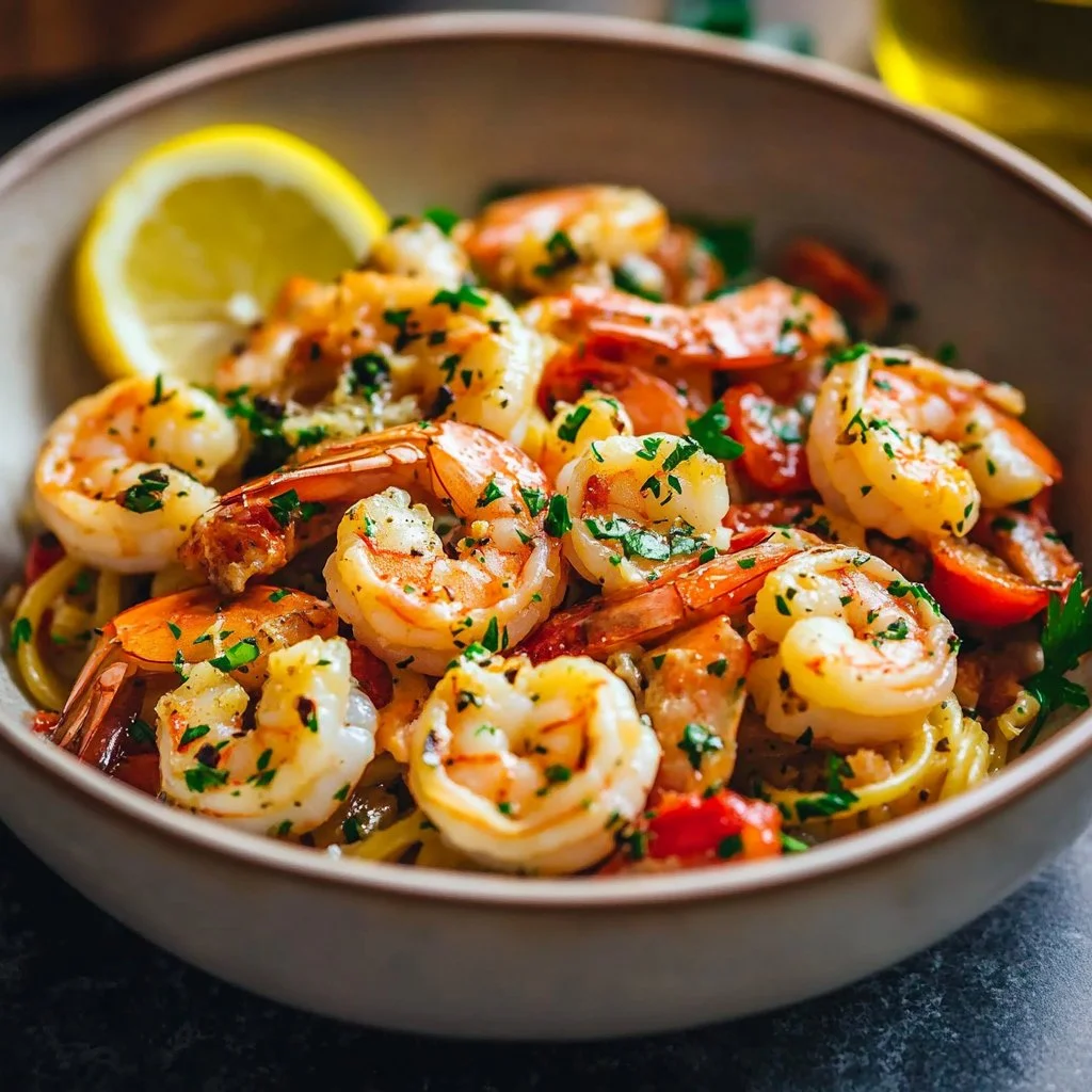 Vibrant Zesty Shrimp Scampi Nourish Bowl Awaits You!