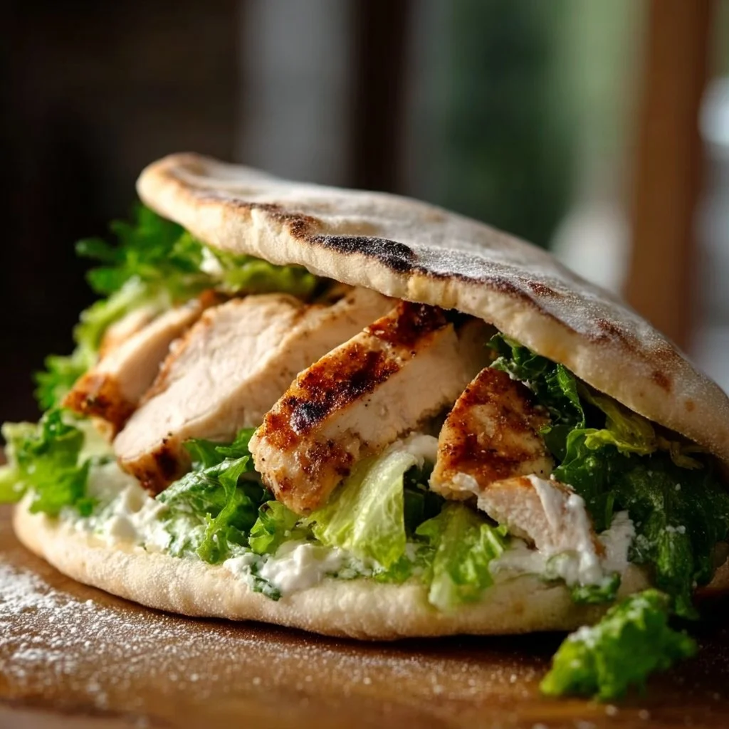 Chicken Caesar Pita Sandwich
