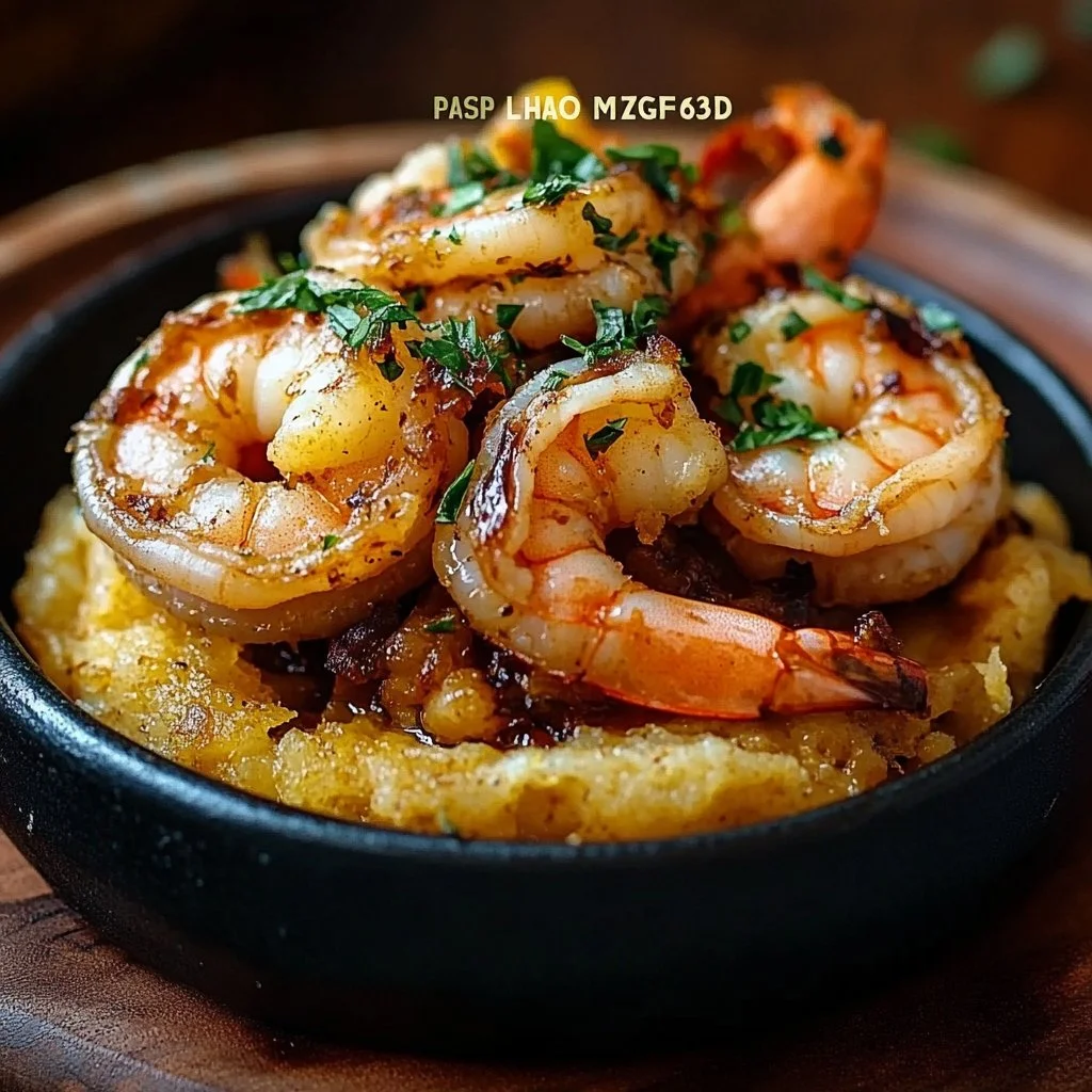 Garlic Shrimp Mofongo