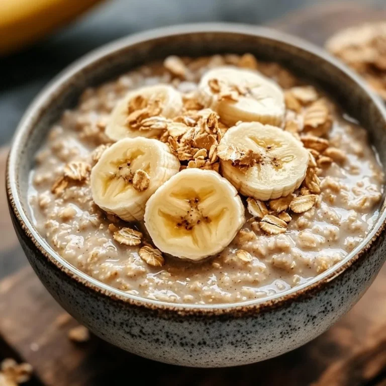 High protein peanut butter banana overnight oats in a jar