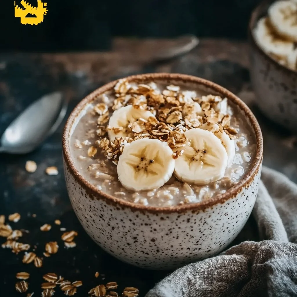 High Protein Peanut Butter Banana Overnight Oats