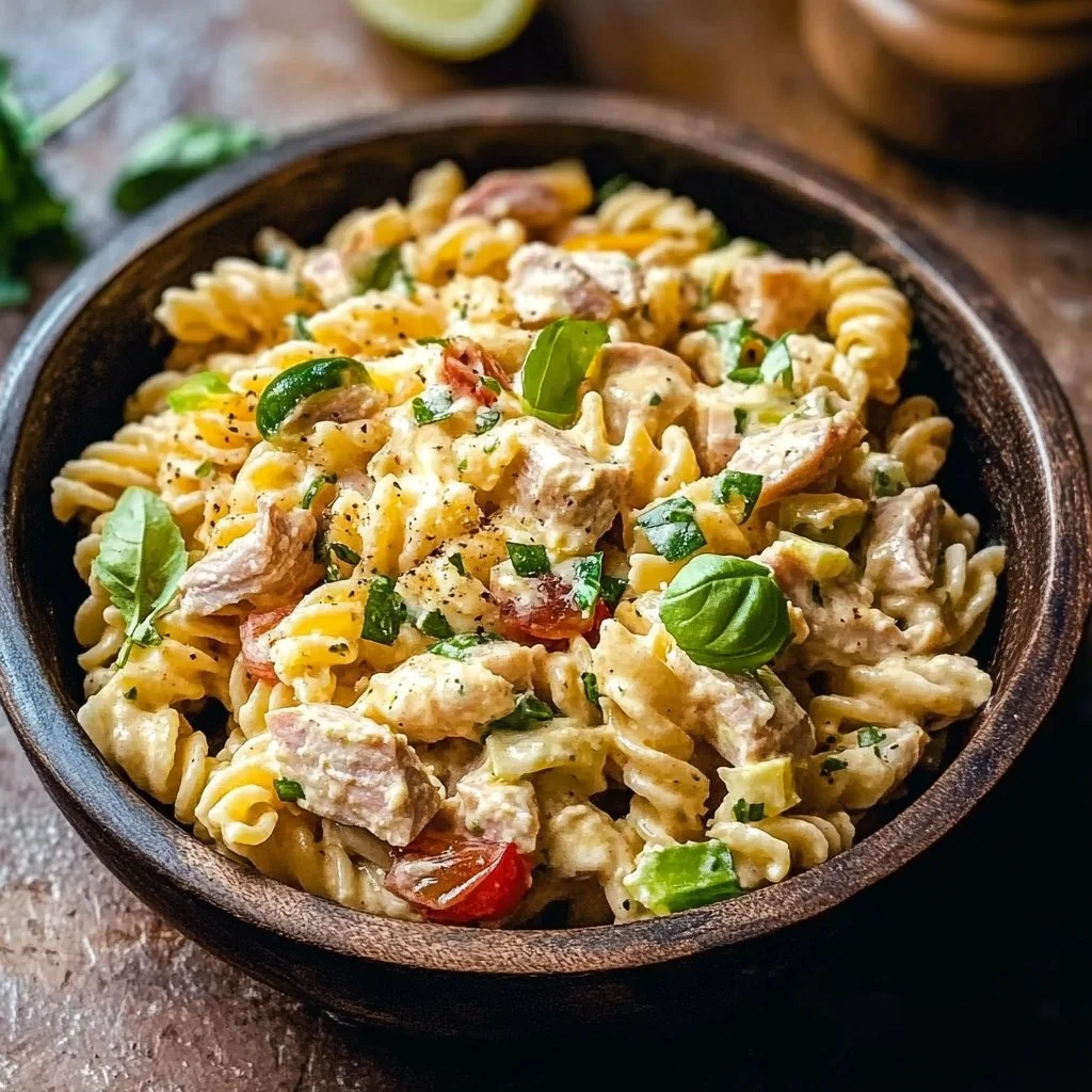 High Protein Tuna Pasta Salad