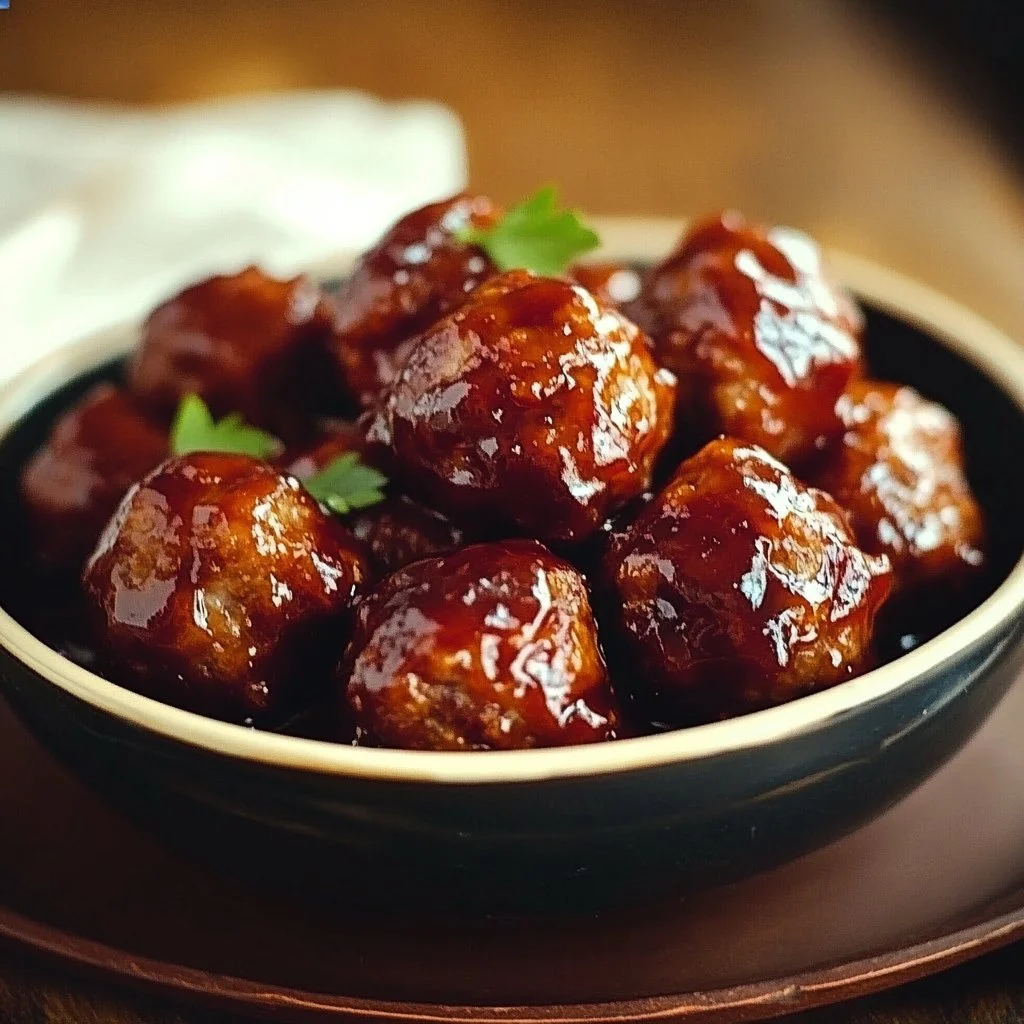 Honey BBQ Crockpot Meatballs