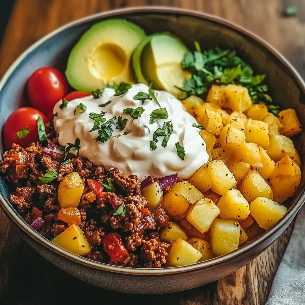 Loaded Potato Taco Bowl