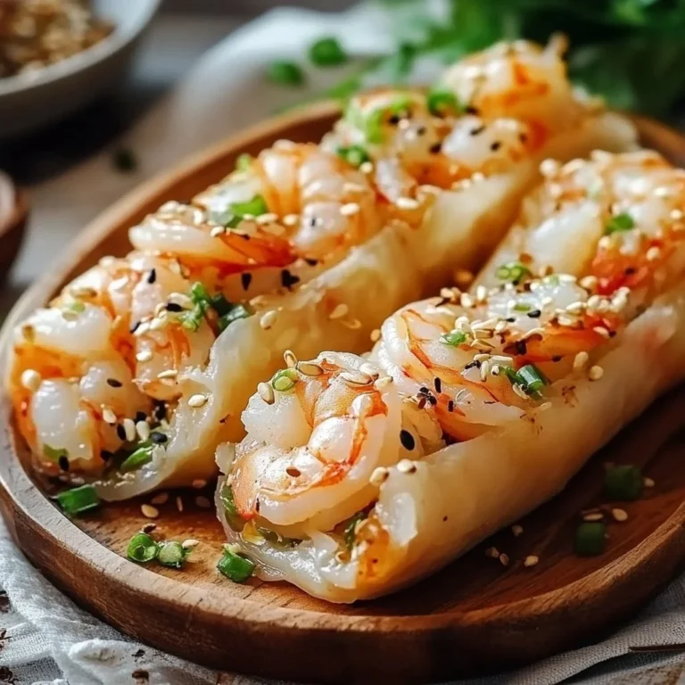 Delicious shrimp rolls served on a plate with fresh ingredients