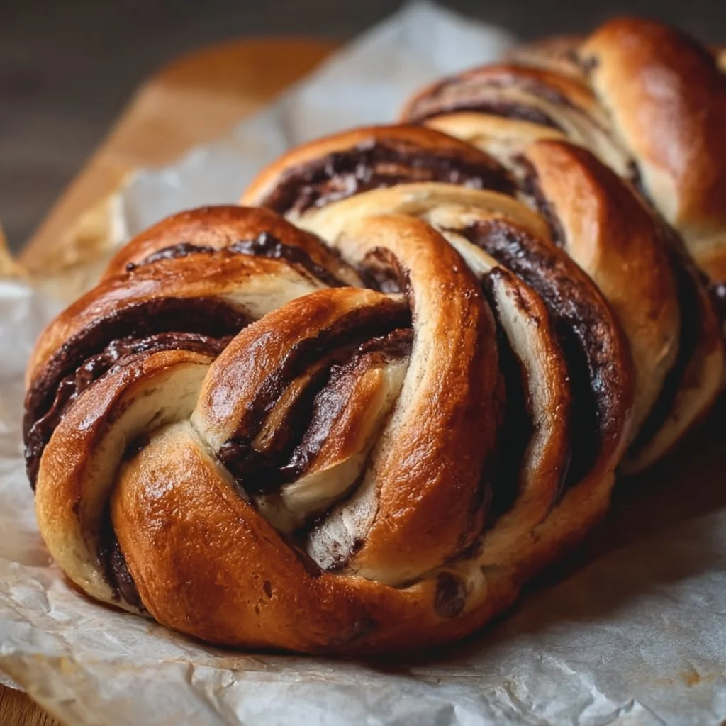 Braided Brioche with Rum, Vanilla, and Chocolate