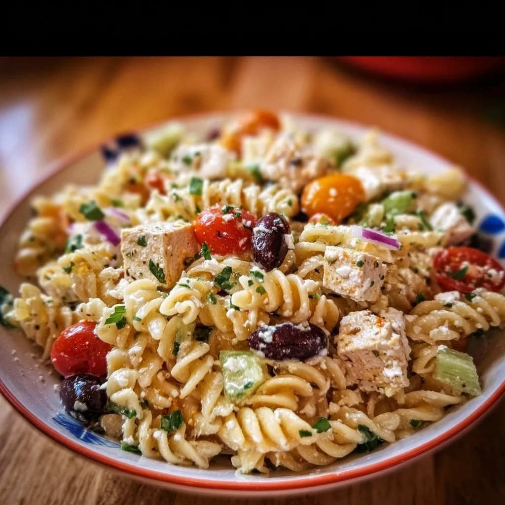Greek Pasta Salad with Feta Cheese