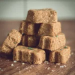 Homemade crunchy dental treats for dogs in a bowl
