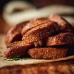 Delicious homemade meaty dog treats ready to serve.