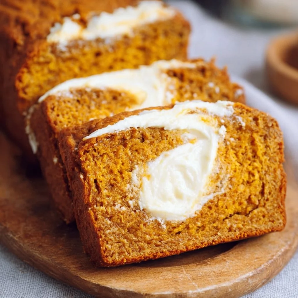 Keto Pumpkin Bread with Cream Cheese Filling