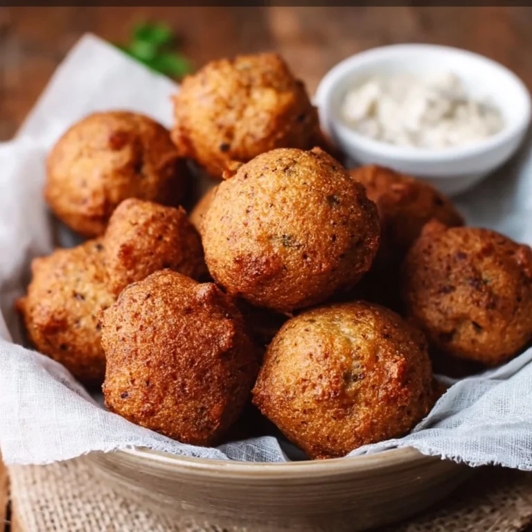 Low carb hushpuppies recipe served on a platter